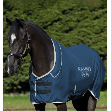 Coperta asciugante Horseware Rambo Dry Rug Supreme Marino / argento Blu