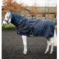 Copertura da equitazione Horseware Rambo Mack in a Sack Marino / bordeaux Blu