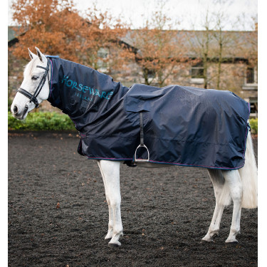 Copertura da equitazione Horseware Rambo Mack in a Sack Marino / bordeaux Blu