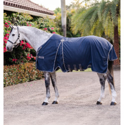 Coperta da box Horseware Rambo Optimo 0g Marino / temporale / grigio argento Blu marino
