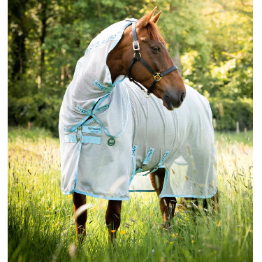 Cubre-moscas Horseware Amigo AmEco Bug Buster 0g Argento / azzurro cielo