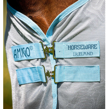 Cubre-moscas Horseware Amigo AmEco Bug Buster 0g Argento / azzurro cielo