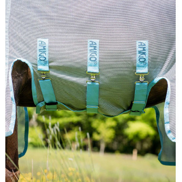 Cubre-moscas Horseware Amigo AmEco Bug Buster 0g Argento / azzurro cielo
