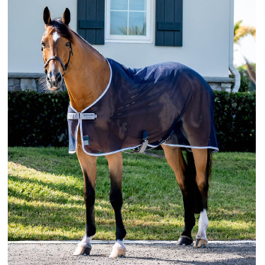 Camicina traspirante a rete Horseware Amigo 0g Marino / grigio titanio / argento Blu marino