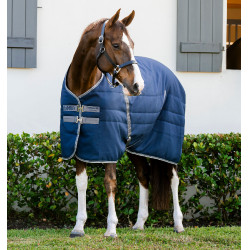 Coperta da box Horseware Rambo 100g Marino / temporale / grigio argento Blu marino