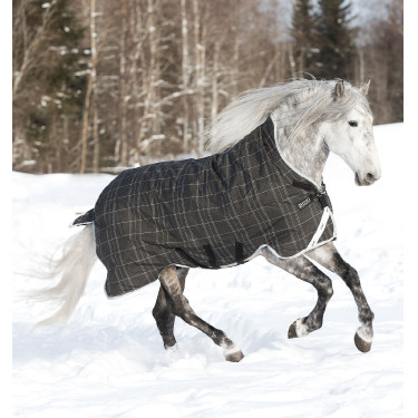 Coperta Horseware Rhino Wug Vari-Layer 450g Nero / quadri bianco grigi Coperta Horseware Rhino Wug Vari-Layer 450g Nero / quadri bianco grigi