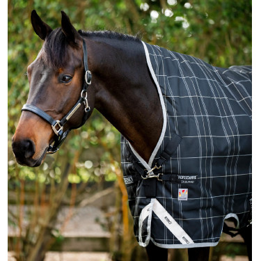 Coperta Horseware Rhino Wug Vari-Layer 450g Nero / quadri bianco grigi Coperta Horseware Rhino Wug Vari-Layer 450g Nero / quadri bianco grigi