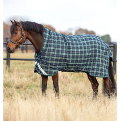 Coperta Horseware Rhino Wug 100g Verde a quadri / blu navy