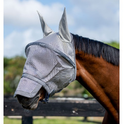 Maschera antimosche Horseware Rambo Plus Argento / grigio titanio / argento Maschera antimosche Horseware Rambo Plus Argento / grigio titanio / argento