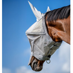 Maschera antimosche Horseware Rambo Plus Argento / grigio titanio / argento Maschera antimosche Horseware Rambo Plus Argento / grigio titanio / argento