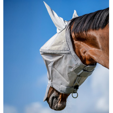 Maschera antimosche Horseware Rambo Plus Argento / grigio titanio / argento Maschera antimosche Horseware Rambo Plus Argento / grigio titanio / argento