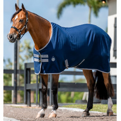 Camicia da box Horseware Amigo Delphinium 0g Marino / grigio titanio / argento Blu marino