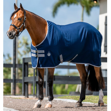 Camicia da box Horseware Amigo Delphinium 0g Marino / grigio titanio / argento Blu marino