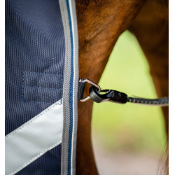Coperta Horseware Rambo Supreme 1000D Turnout 50g Marino / temporale / grigio argento Blu marino