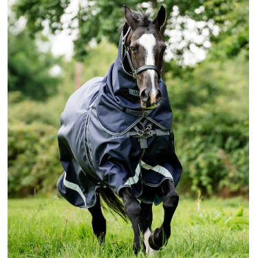 Coperte Horseware Rambo Optimo 3 in 1 Split Technology Marino / temporale / grigio argento Blu marino