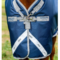 Coperta Horseware Amigo® Bravo 12 Plus 250g 1200D Marina / grigio titanio / argento Blu marino