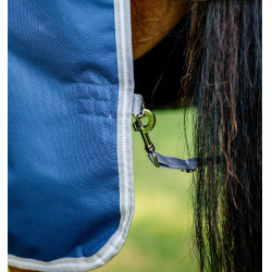 Coperta Horseware High Neck Amigo® Bravo 12 Original 250g 1200D Marina / grigio titanio / argento Blu marino