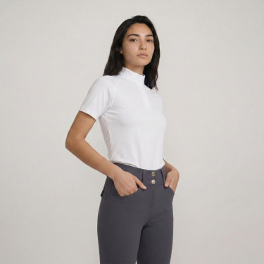 Camicia da competizione Kentucky Classic donna maniche corte Bianco
