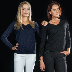 Pullover V-Ausschnitt Nostava Flags & Cup