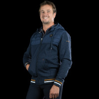 Felpa da uomo Eno Flags & Cup Blu navy
