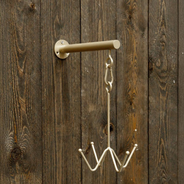 Porta-testiera Grooming Deluxe a 4 bracci con fissaggio a muro Oro Porta-testiera Grooming Deluxe a 4 bracci con fissaggio a muro Oro