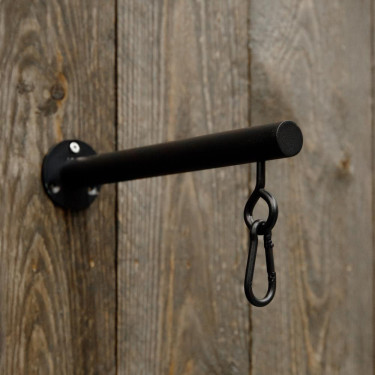 Porta-testiera Grooming Deluxe a 4 bracci con fissaggio a muro Nero