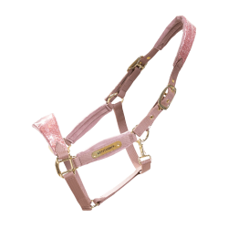 Capestro Velvet Unicorno glitterato Kentucky Rosa antico