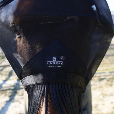 Maschera antimosche cavallo con orecchie e frange Kentucky Maschera antimosche cavallo con orecchie e frange Kentucky
