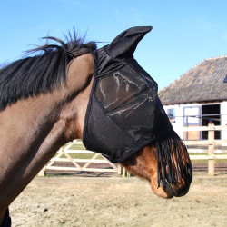 Maschera antimosche cavallo con orecchie e frange Kentucky Maschera antimosche cavallo con orecchie e frange Kentucky