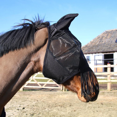 Maschera antimosche cavallo con orecchie e frange Kentucky Maschera antimosche cavallo con orecchie e frange Kentucky