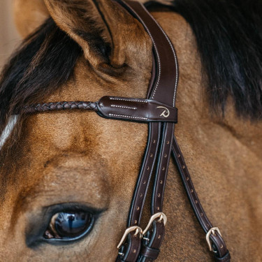 Frontalino intrecciato rotondo Dy'on collezione D Marrone