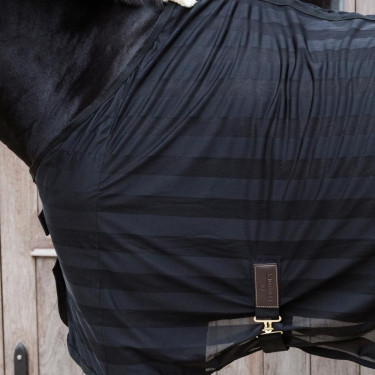 Coperta anti-mosche leggera a righe Kentucky Nero Coperta anti-mosche leggera a righe Kentucky Nero