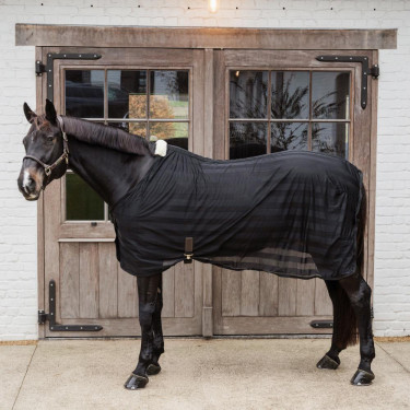 Coperta anti-mosche leggera a righe Kentucky Nero Coperta anti-mosche leggera a righe Kentucky Nero