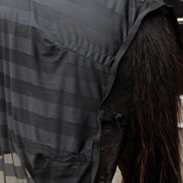 Coperta anti-mosche leggera a righe Kentucky Nero Coperta anti-mosche leggera a righe Kentucky Nero
