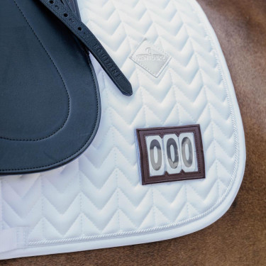 Sottosella da competizione Fishbone con 2 numeri Kentucky Dressage Bianco