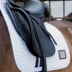 Sottosella da competizione Fishbone con 2 numeri Kentucky Dressage Bianco