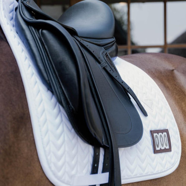 Sottosella da competizione Fishbone con 2 numeri Kentucky Dressage Bianco