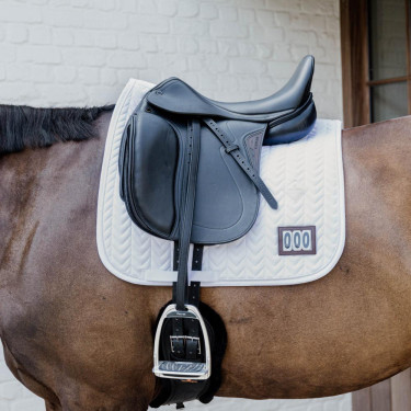 Sottosella da competizione Fishbone con 2 numeri Kentucky Dressage Bianco