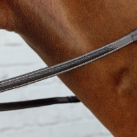 Gummizügel 1/2" mit 7 Stoppern und geflochtener Verarbeitung D Collection Dy'on Nero