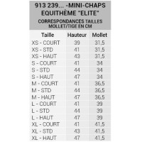 Mini-chaps Equithème Elite Noir