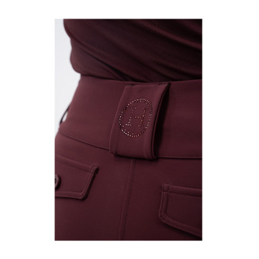 Pantaloni da equitazione Luce Harcour Melanzana Bordeaux