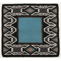 Tappeto navajo Westride by Franck Perret Nebraska Blu / nero