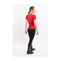 Polo Harcour Douve donna Swiss Equestrian Friends Rosso