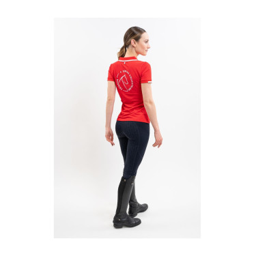 Polo Harcour Douve donna Swiss Equestrian Friends Rosso