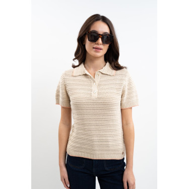 Polo da equitazione donna Harcour Pony in cotone