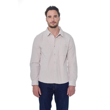 Camicia in velluto Harcour Shavi uomo Avorio Beige