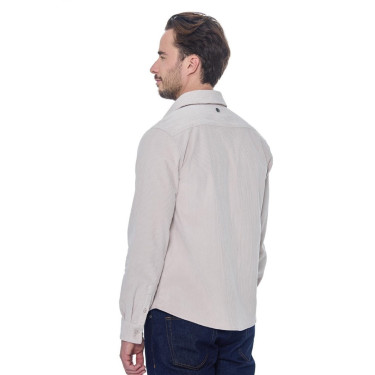 Camicia in velluto Harcour Shavi uomo Avorio Beige