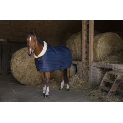 Coperta da scuderia Equithème Teddy foderata in pile sintetico Coperta da scuderia Equithème Teddy foderata in pile sintetico