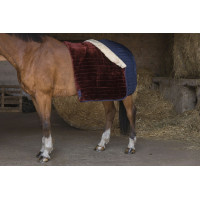 Coperta da scuderia Equithème Teddy foderata in pile sintetico Blu navy Coperta da scuderia Equithème Teddy foderata in pile sintetico Blu navy