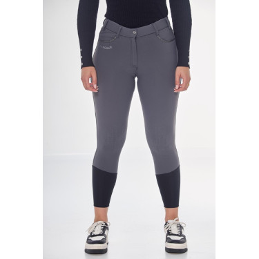 Pantaloni in pile da equitazione Harcour Jaipur Grigio antracite
